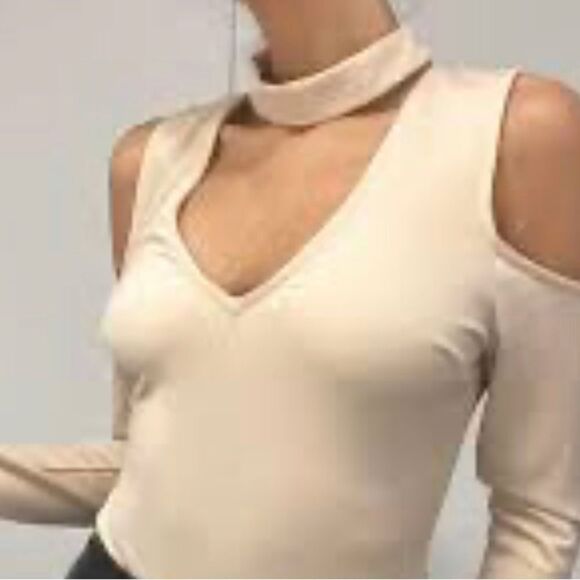 SEEK The Label Bodysuit Long Sleeve Cold Shoulder D Pink NWT Small - Picture 1 of 9